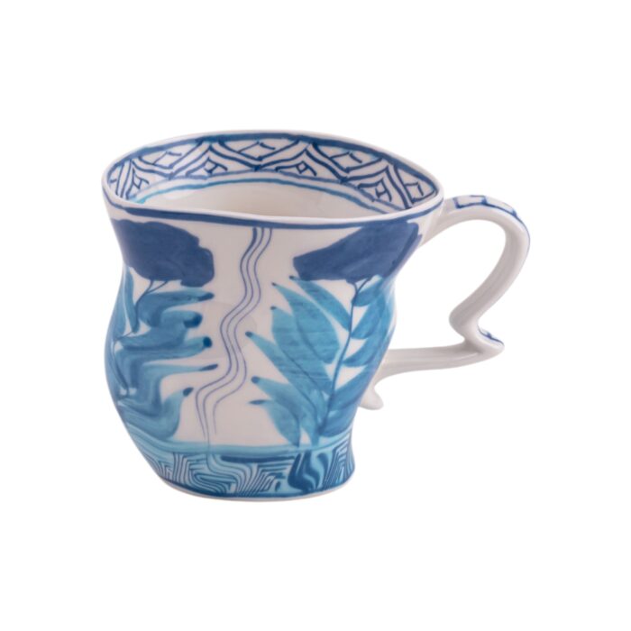 Seletti DIESEL CLASSIC ON ACID - SAKE FLOWER Tazza in porcellana - bianco/blu