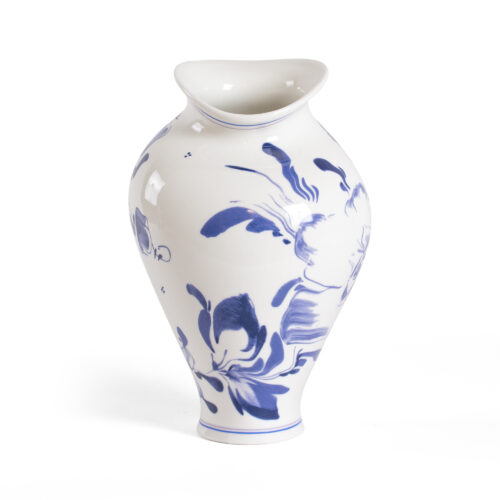 Seletti DIESEL CLASSICS ON ACID FLORAL DELFT Vaso in porcellana - bianco/blu
