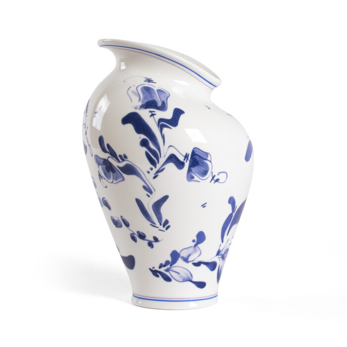 Seletti DIESEL CLASSICS ON ACID FLORAL DELFT Vaso in porcellana - bianco/blu