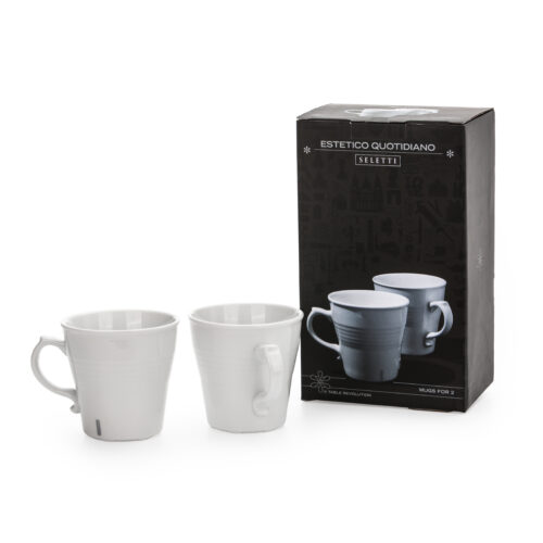 Seletti ESTETICO QUOTIDIANO MUG Set 2 tazze in porcellana - in scatola - bianco