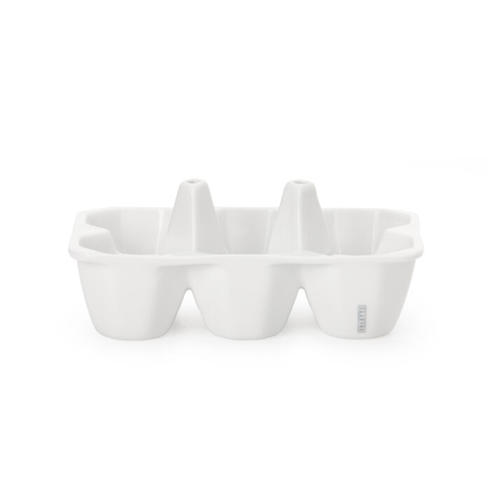 Seletti ESTETICO QUOTIDIANO Portauova e portasalatini in porcellana Cm.15,2x10 h.6,5 - bianco