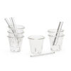 Seletti ESTETICO QUOTIDIANO Set 6 bicchierino da caffè in vetro + palette - trasparente