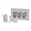 Seletti ESTETICO QUOTIDIANO Set 6 coppetta gelato + palettina in porcellana - bianco