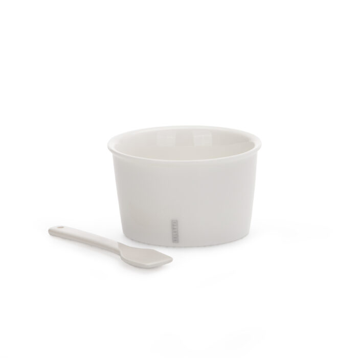 Seletti ESTETICO QUOTIDIANO Set 6 coppetta gelato + palettina in porcellana - bianco