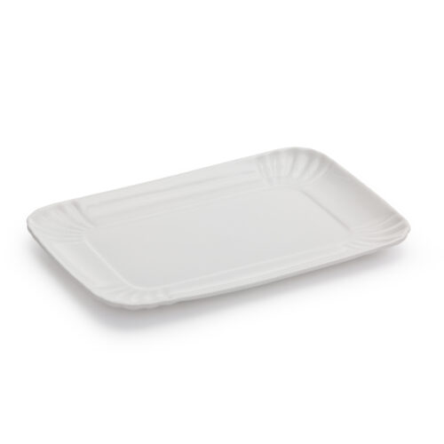 Seletti ESTETICO QUOTIDIANO Vassoio in porcellana 18,5x27cm - bianco
