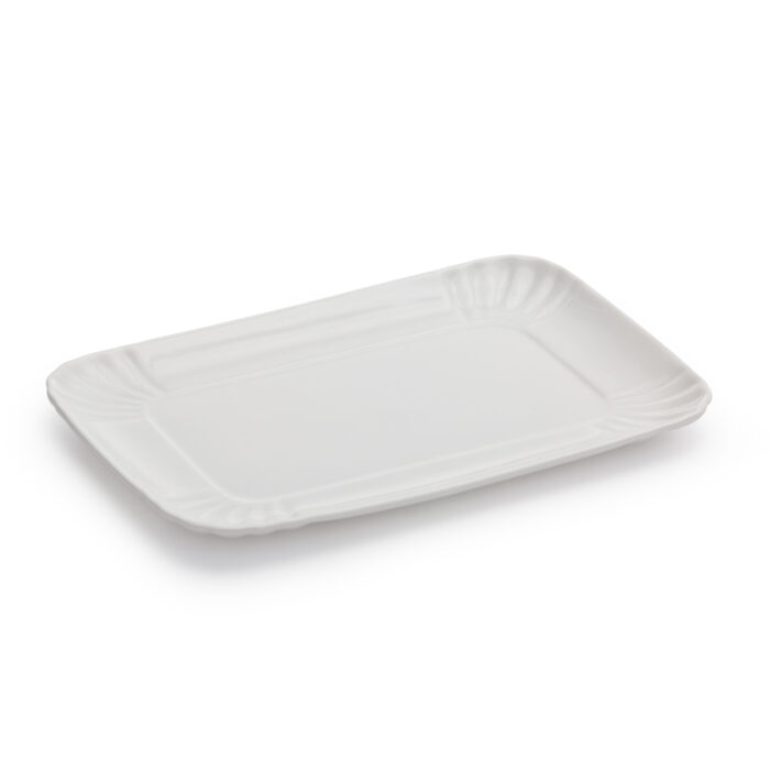 Seletti ESTETICO QUOTIDIANO Vassoio in porcellana 18,5x27cm - bianco