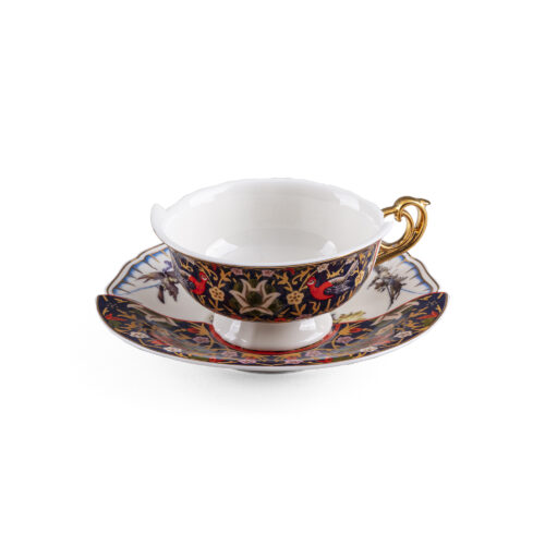 Seletti HYBRID 2.0 KANNAUJ Tazza da tè con piattino in porcellana 10,5cm - multicolore