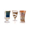 Seletti HYBRID 2.0 PANNOTIA Set 3 bicchieri in vetro 330ml - trasparente/multicolore