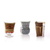 Seletti HYBRID 2.0 RODINIA Set 3 bicchieri in vetro 220ml - trasparente/multicolore
