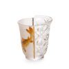 Seletti HYBRID AGLAURA Set 3 bicchieri in vetro - trasparente/multicolore
