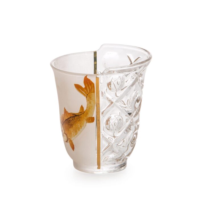 Seletti HYBRID AGLAURA Set 3 bicchieri in vetro - trasparente/multicolore