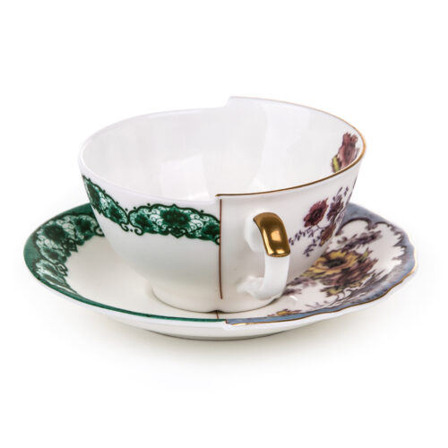 Seletti HYBRID ISIDORA Tazza da tè con piattino in porcellana 10,5cm - multicolore