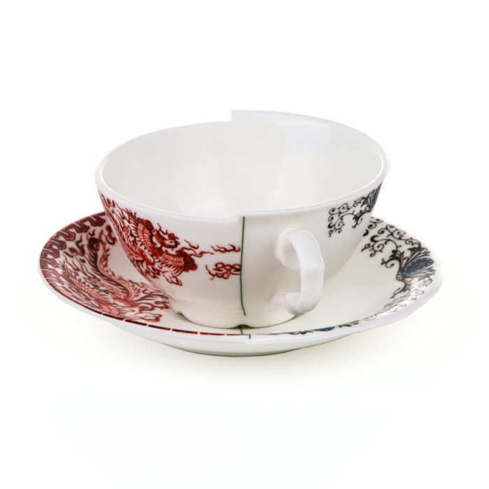 Seletti HYBRID ZORA Tazza da tè con piattino in porcellana 10,5cm - multicolore