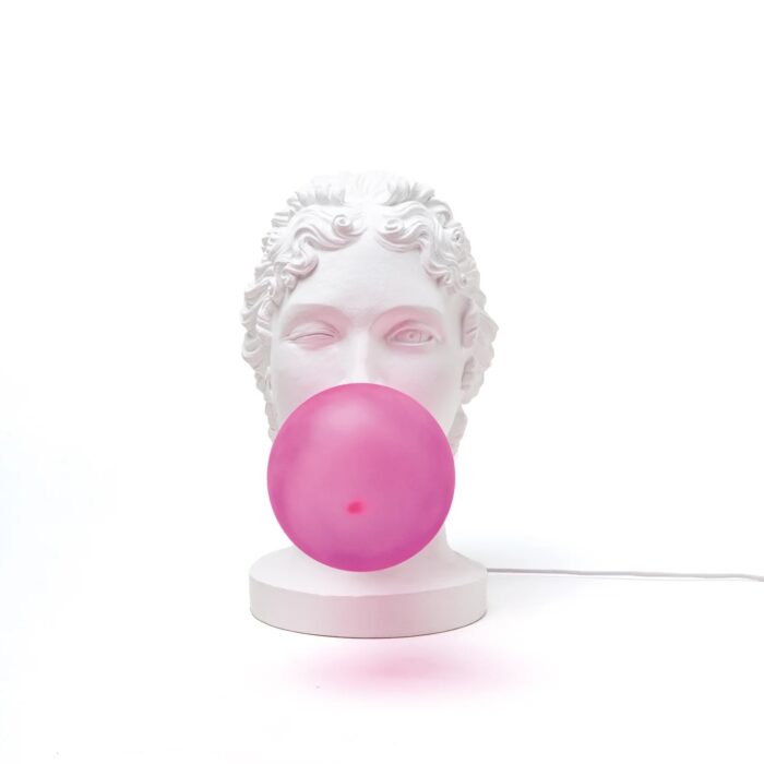 Seletti Luci GRACE Lampada in resina  - bianco/rosa