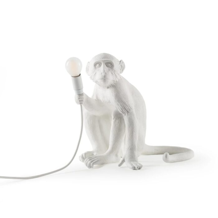 Seletti Luci MONKEY LAMP Lampada in resina - bianco