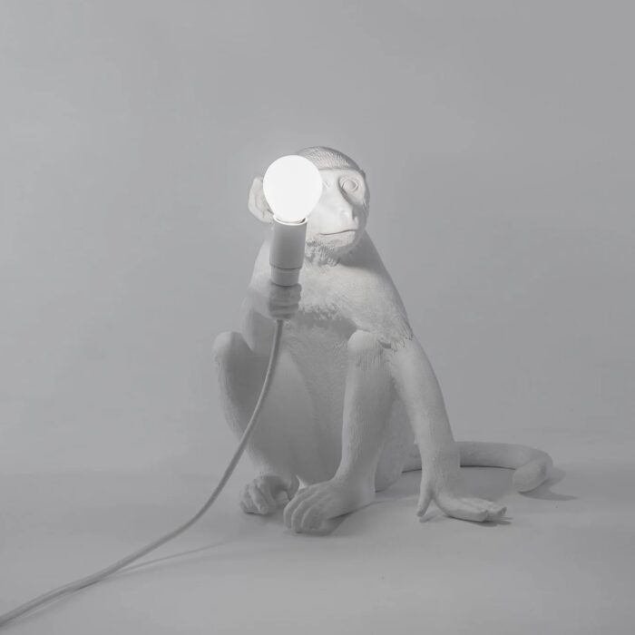 Seletti Luci MONKEY LAMP Lampada in resina - bianco