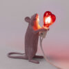 Seletti Luci MOUSE LAMP-STEP - SAN VALENTINO USB Lampada in resina - rosa/rosso