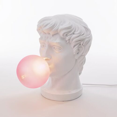 Seletti Luci WONDER TIMES Lampada in resina - bianco/rosa