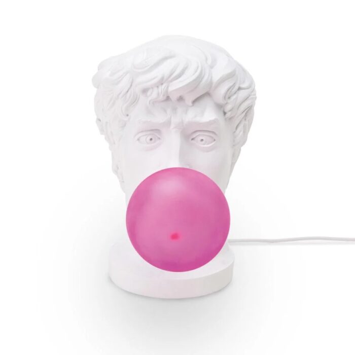 Seletti Luci WONDER TIMES Lampada in resina - bianco/rosa