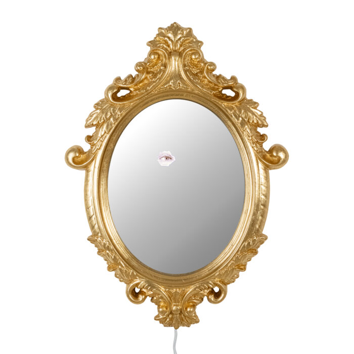 Seletti REFLECTING EYES CICLOPE Specchiera con cornice in PU - dorato