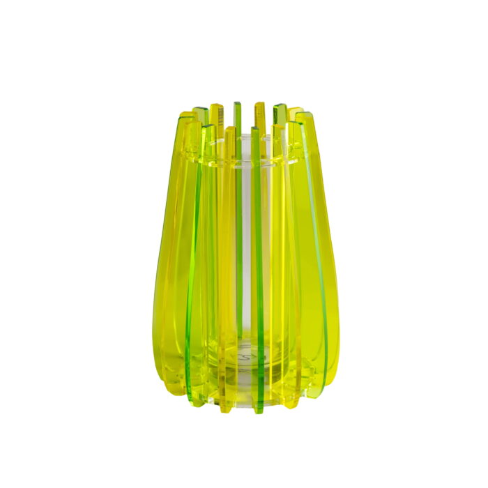 Vesta IRIDE Vaso piccolo in cristallo acrilico con interno in vetro - verde