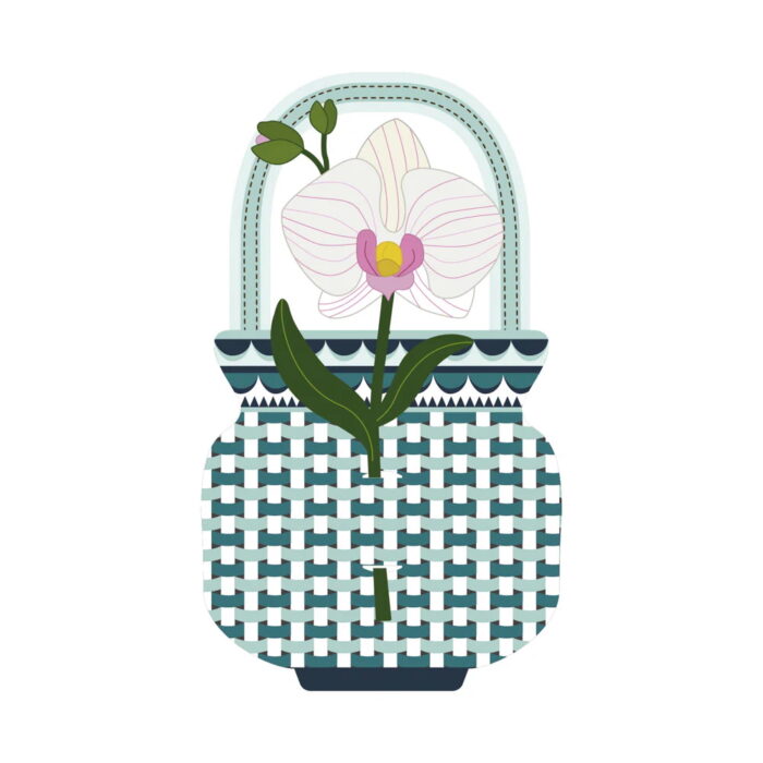Vesta SPECIAL MOMENTS Fiore mini in cristallo acrilico con confezione regalo - orchidea