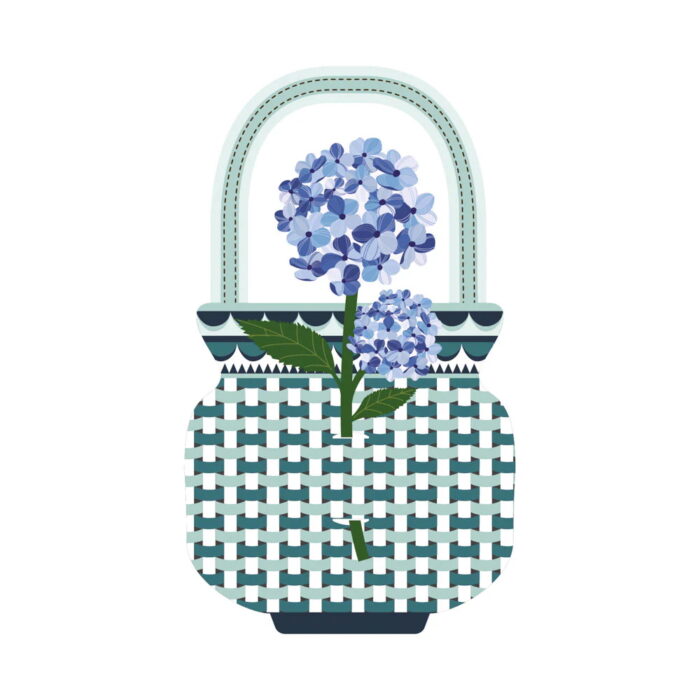 Vesta SPECIAL MOMENTS Fiore mini in cristallo acrilico con confezione regalo - ortensia blu
