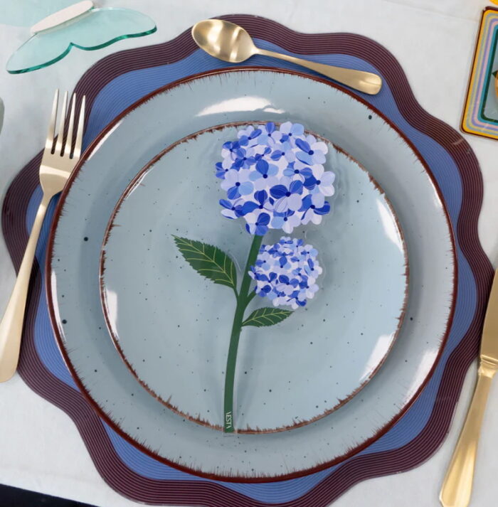 Vesta SPECIAL MOMENTS Fiore mini in cristallo acrilico con confezione regalo - ortensia blu