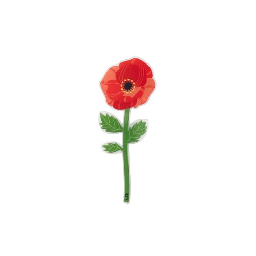 Vesta SPECIAL MOMENTS Fiore mini in cristallo acrilico con confezione regalo - papavero