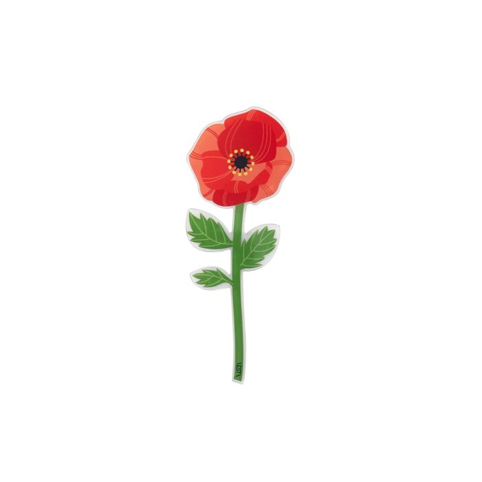 Vesta SPECIAL MOMENTS Fiore mini in cristallo acrilico con confezione regalo - papavero