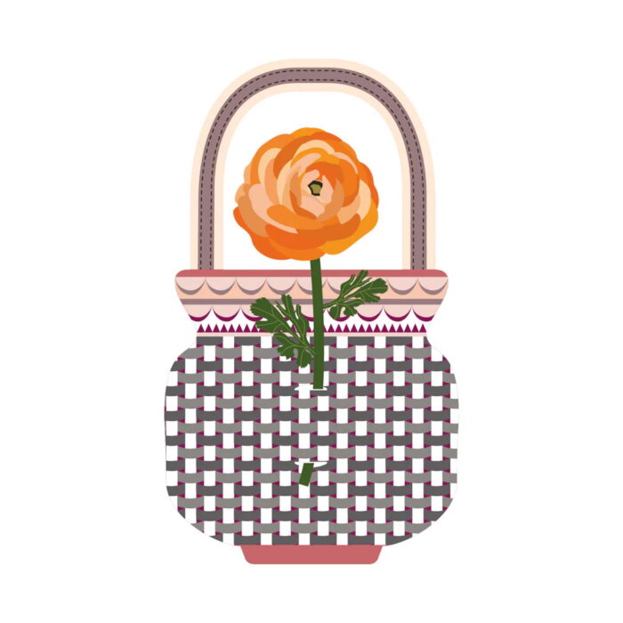 Vesta SPECIAL MOMENTS Fiore mini in cristallo acrilico con confezione regalo - ranuncolo