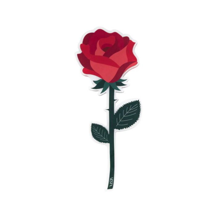 Vesta SPECIAL MOMENTS Fiore mini in cristallo acrilico con confezione regalo - rosa rossa