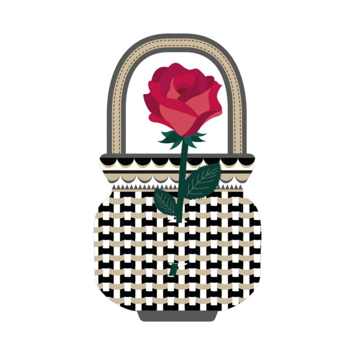 Vesta SPECIAL MOMENTS Fiore mini in cristallo acrilico con confezione regalo - rosa rossa