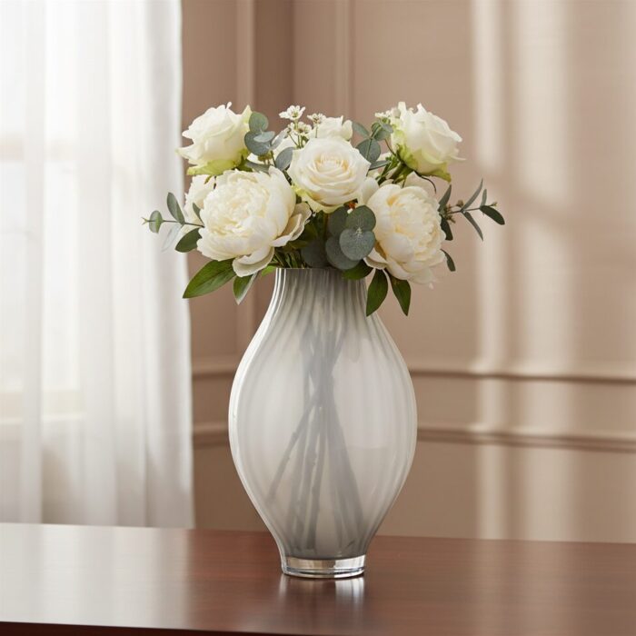 IVV ARIANNA Vaso incamiciato h26,5cm - bianco
