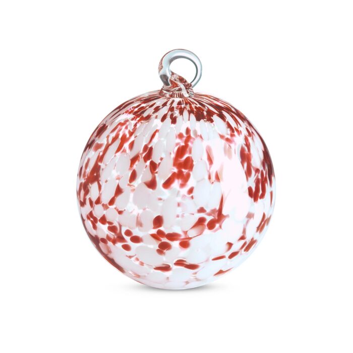 IVV BALLS Palla di natale ø8cm.  h10,5cm - rosso/bianco