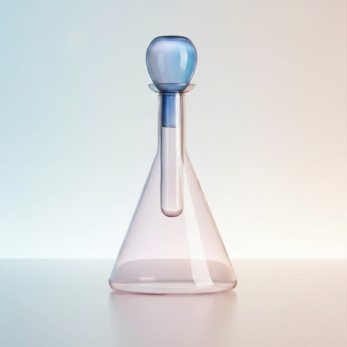 IVV CHEMICAL Bottiglia h31cm  - rosa/grigio/blu