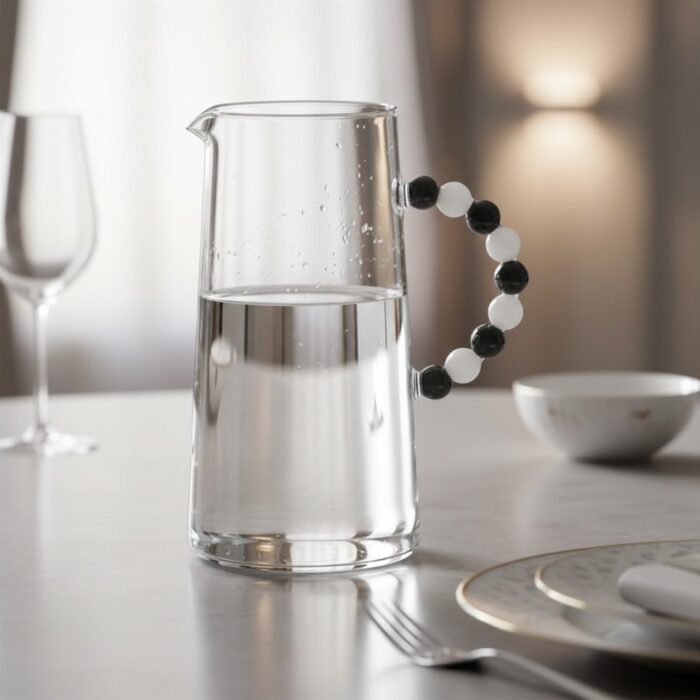 IVV COLLIER Caraffa h21cm - trasparente/bianco/grigio