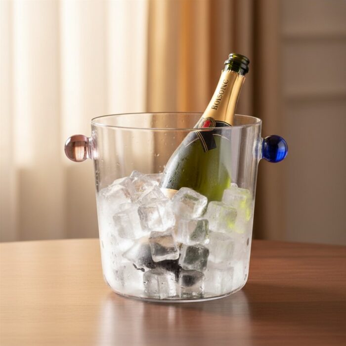 IVV COLLIER Secchiello champagne h20cm 4lt - trasparente/rosa/blu