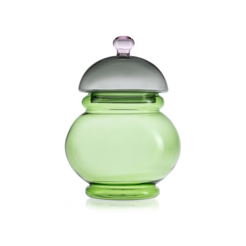 ivv-gli-scacchi-contenitore-vetro-borosilicato-25cm-verde-grigio-rosa-1.jpg IVV GLI SCACCHI Contenitore vetro borosilicato 25cm - verde-grigio-rosa