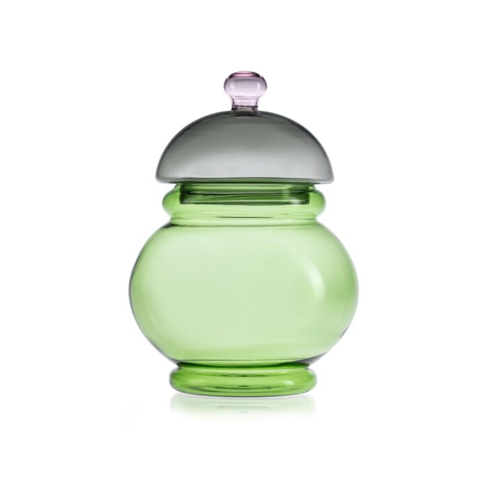 ivv-gli-scacchi-contenitore-vetro-borosilicato-25cm-verde-grigio-rosa-1.jpg IVV GLI SCACCHI Contenitore vetro borosilicato 25cm - verde-grigio-rosa