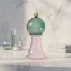 IVV GLI SCACCHI Contenitore vetro borosilicato 33,5cm - rosa-verde