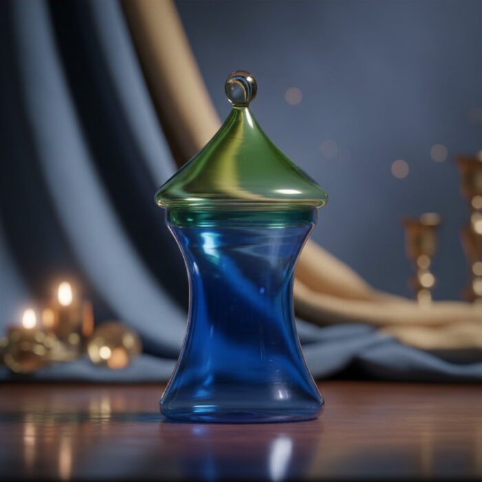 ivv-gli-scacchi-contenitore-vetro-borosilicato-36cm-blu-verde-grigio-2.jpg IVV GLI SCACCHI Contenitore vetro borosilicato 36cm - blu-verde-grigio