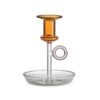 IVV LE BUGIE Candeliere h14cm - ambra/rosa/grigio
