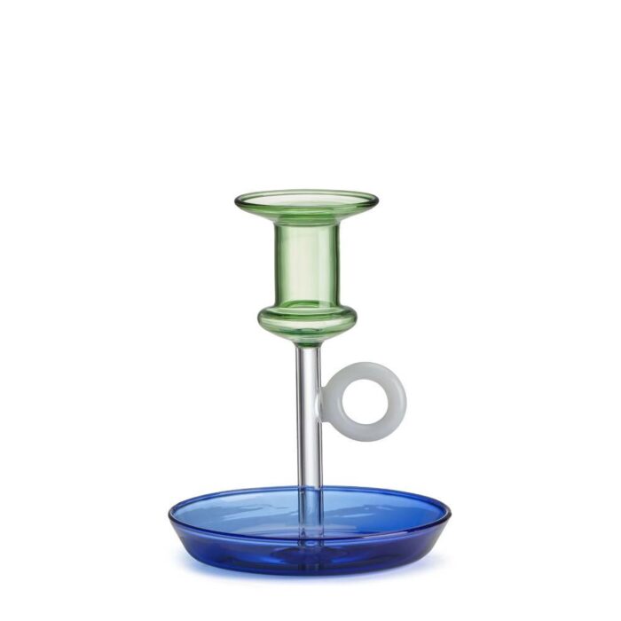 ivv-le-bugie-candeliere-h14cm-verde-trasparente-blu-1.jpeg IVV LE BUGIE Candeliere h14cm - verde/trasparente/blu