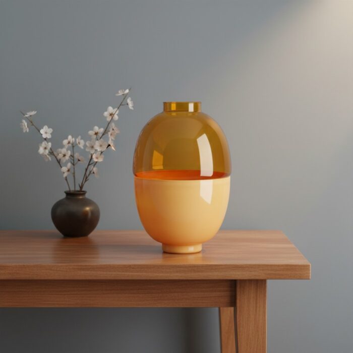IVV SCARLET Coppa/Vaso h31cm - ambra/ambra trasparente