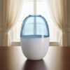 IVV SCARLET Vaso h25cm - bianco/blu trasparente