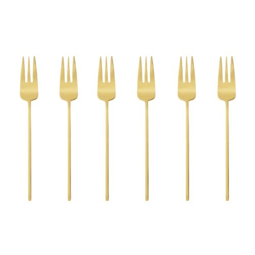 Sambonet 100 Set 6 forchette dolce PVD gold