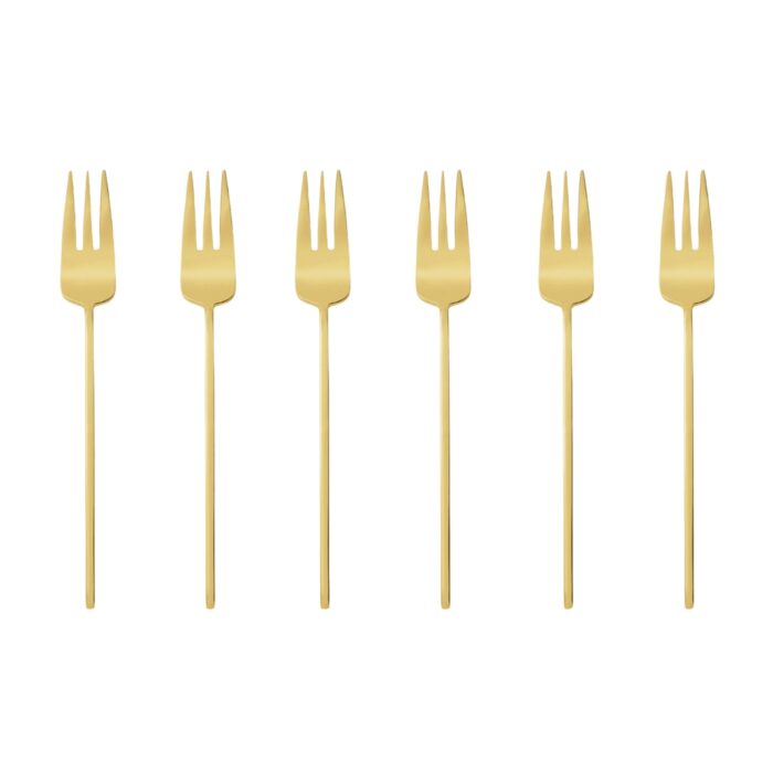 Sambonet 100 Set 6 forchette dolce PVD gold