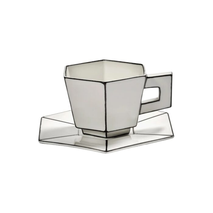 serax-carte-blanche-tazza-cappuccino-con-piattino-bianco-e-nero-1.jpg Serax CARTE BLANCHE Tazza cappuccino con piattino - bianco e nero