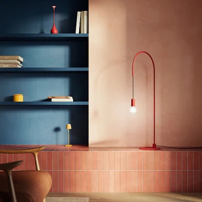 zafferano-luci-filo-lampada-da-tavolo-rosso-raggrinzante-2.jpg Zafferano Luci FILO Lampada da tavolo - rosso raggrinzante
